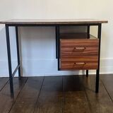 Vintage modernist desk from the 50s and 60s in wood and metal – modular & demonstrable