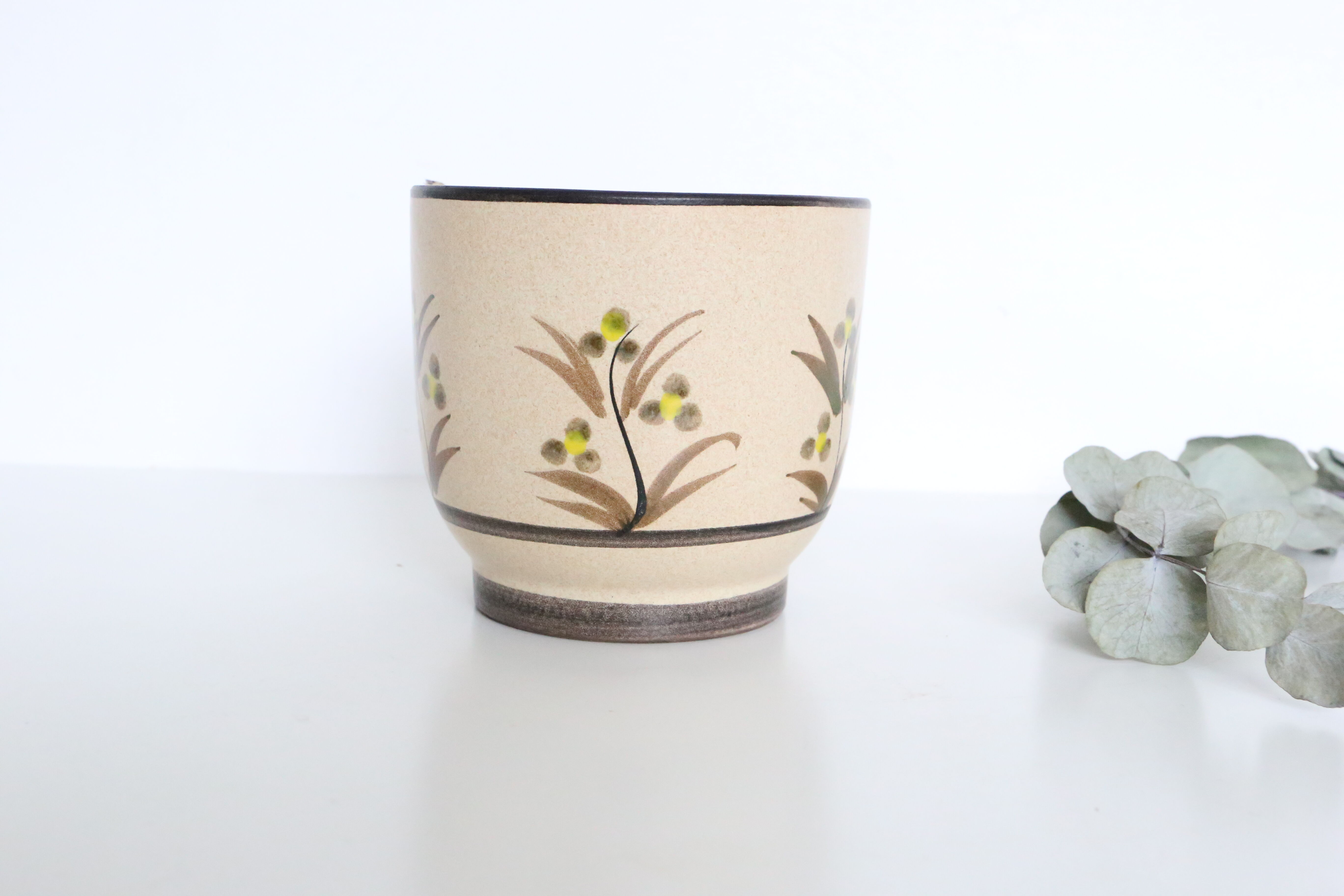 Antique ceramic pot cover, vintage