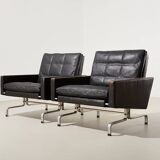 Poul Kjaerholm Early Pair of PK31 Chairs for E. Kold Christensen 1958