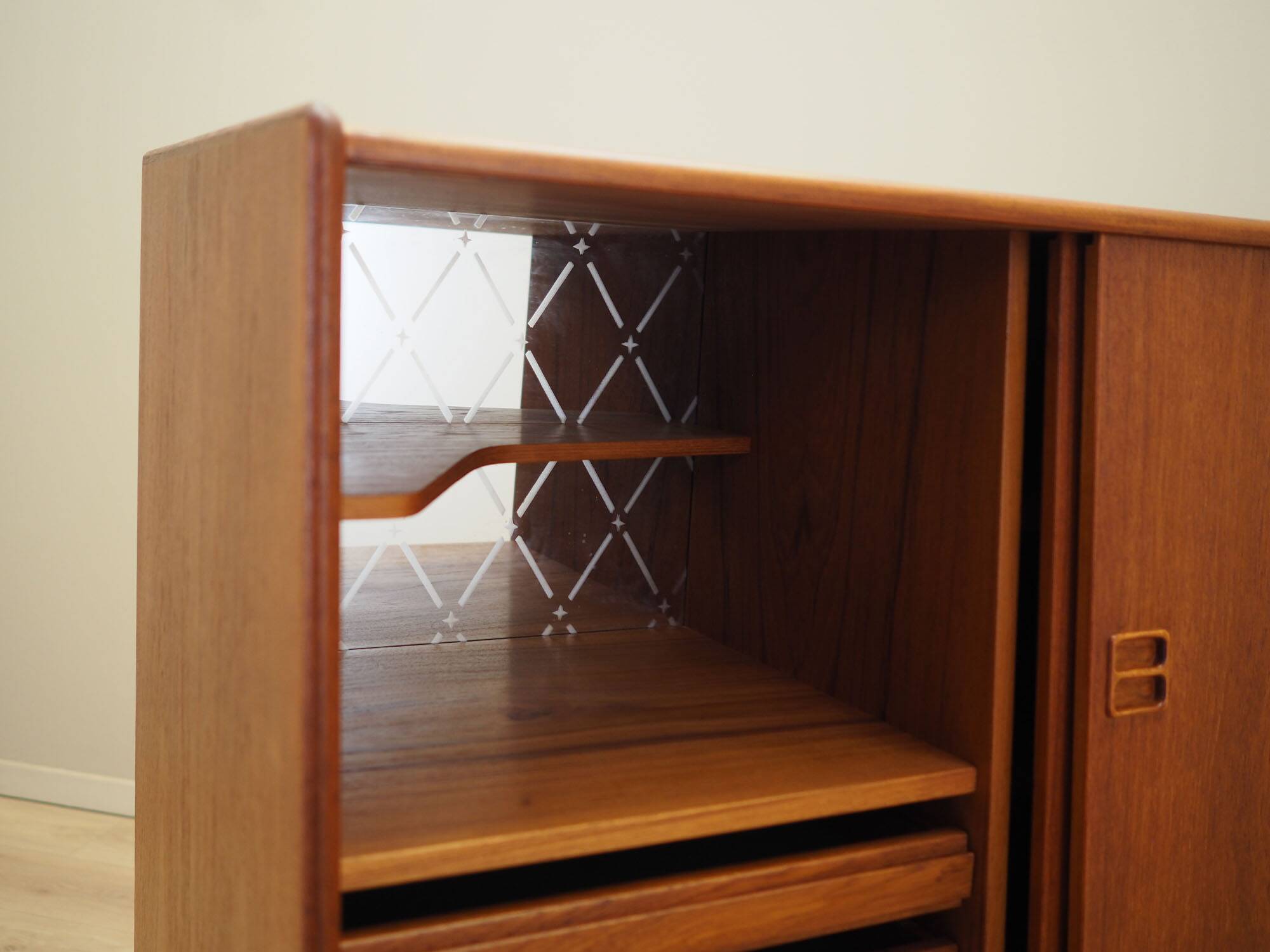 Teak highboard, Danish design, 1960s, manufactured in Denmark