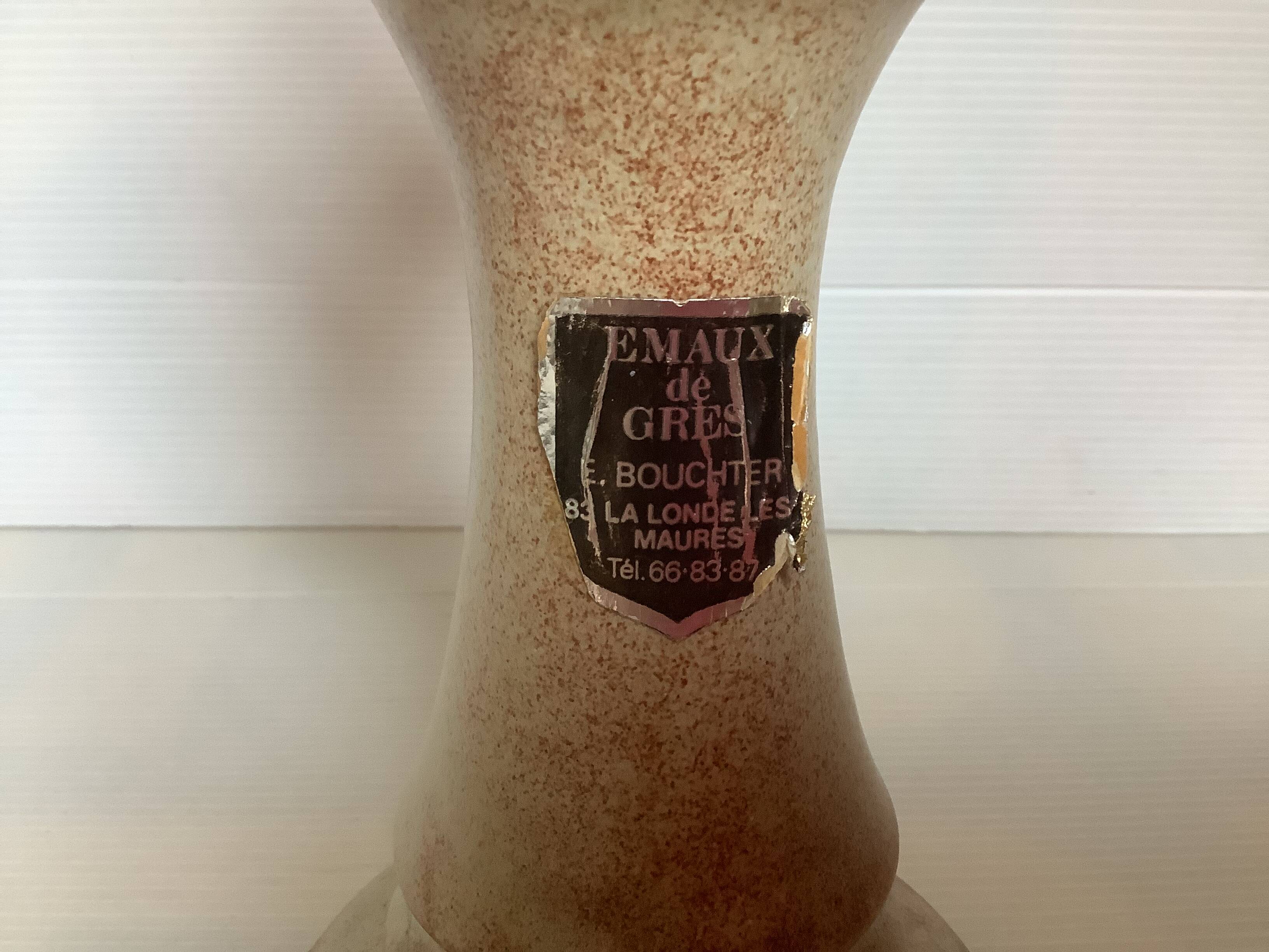 Bouchter la londe les maures sandstone enamelled candle holder