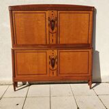 Inlaid headboard and footboard