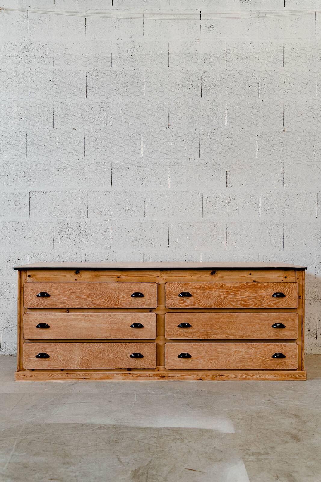 Wooden trade counter