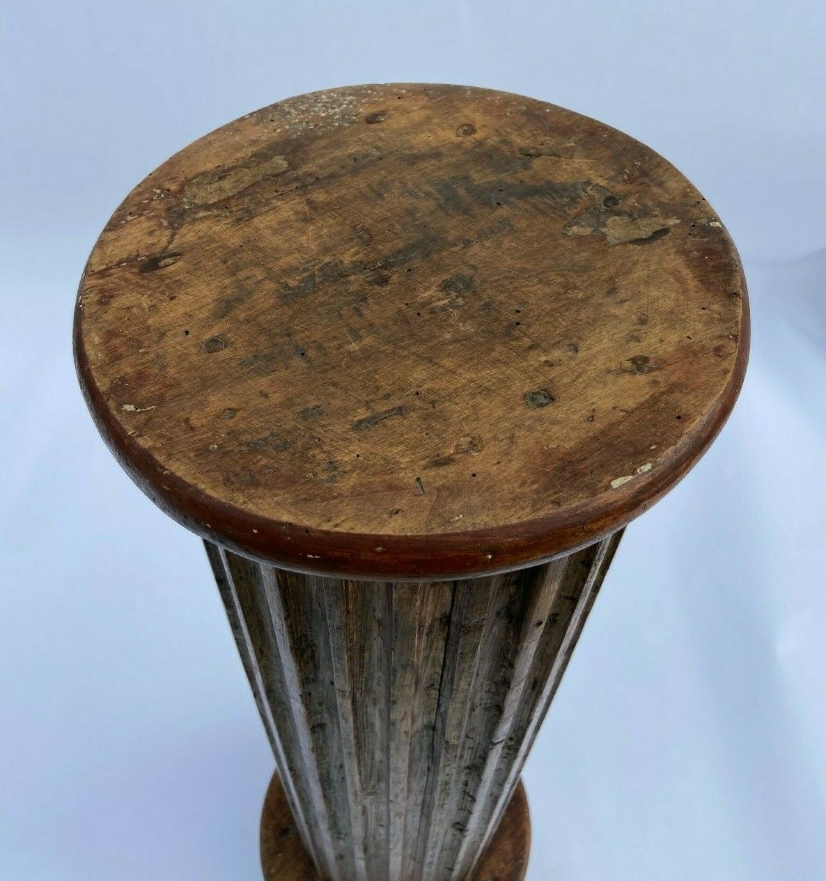 Louis XVI style column cannelee wooden pearl for sculpture