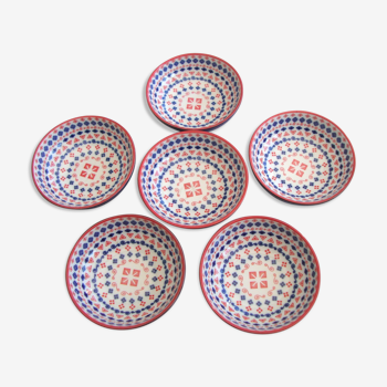 6 coupelles en porcelaine