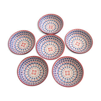 6 coupelles en porcelaine