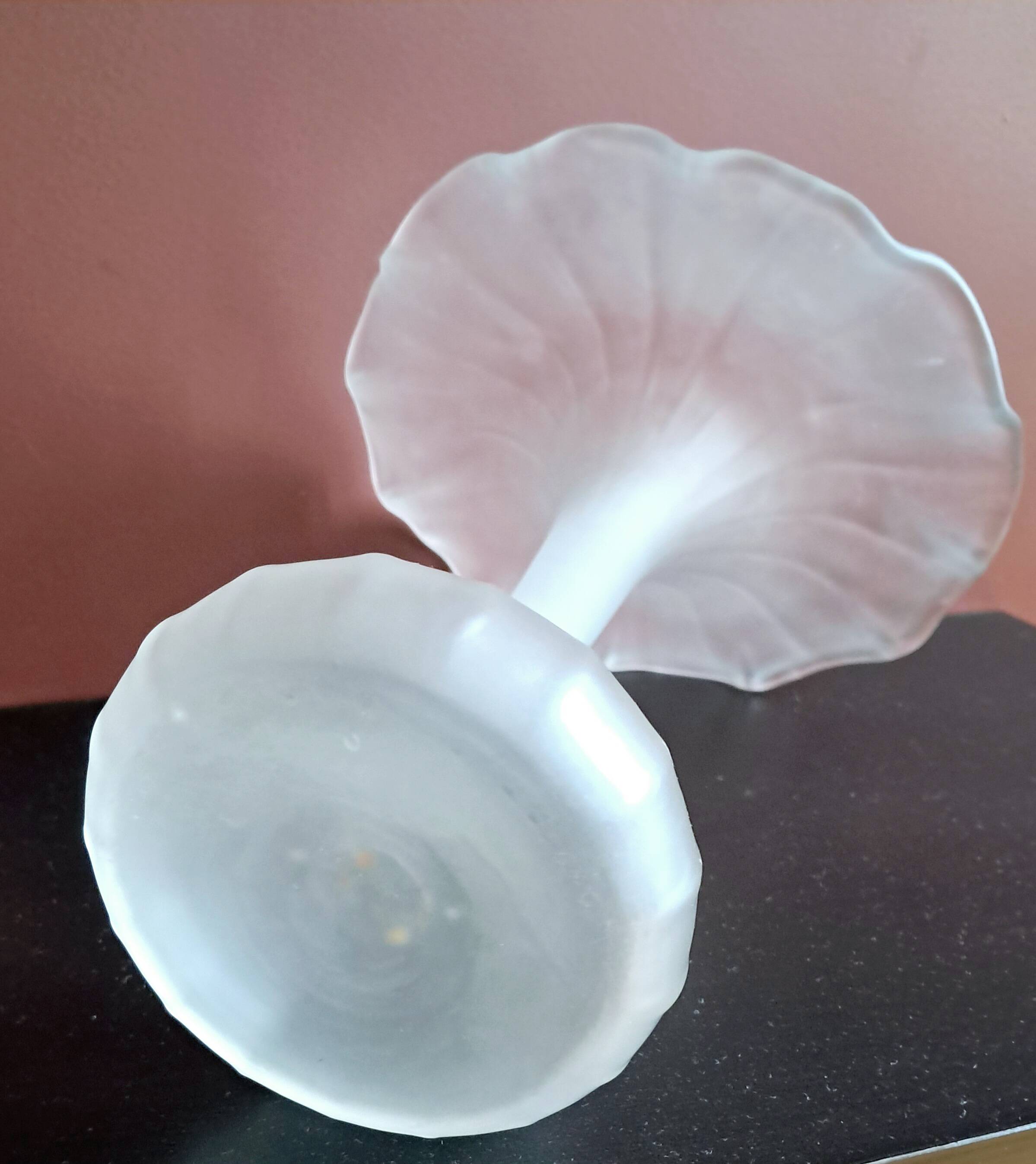 "Jack In The Pulpit" White Glass Vase