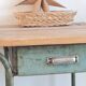Wood and metal desk circa the 1950s.