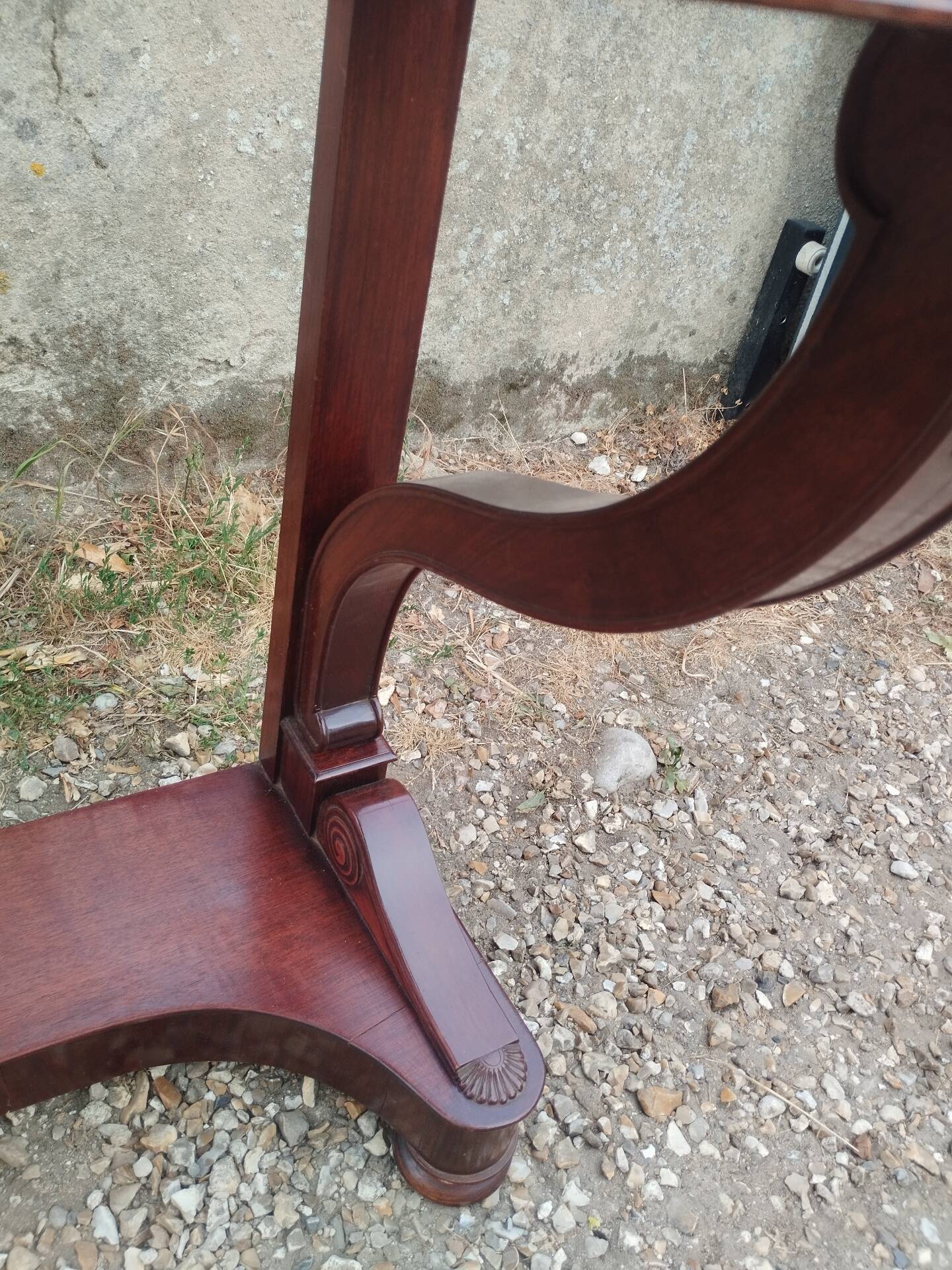 Console ancienne style louis xvi plateau bois