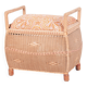Czech Art Deco Stool in Wood and Hemp, 1940s