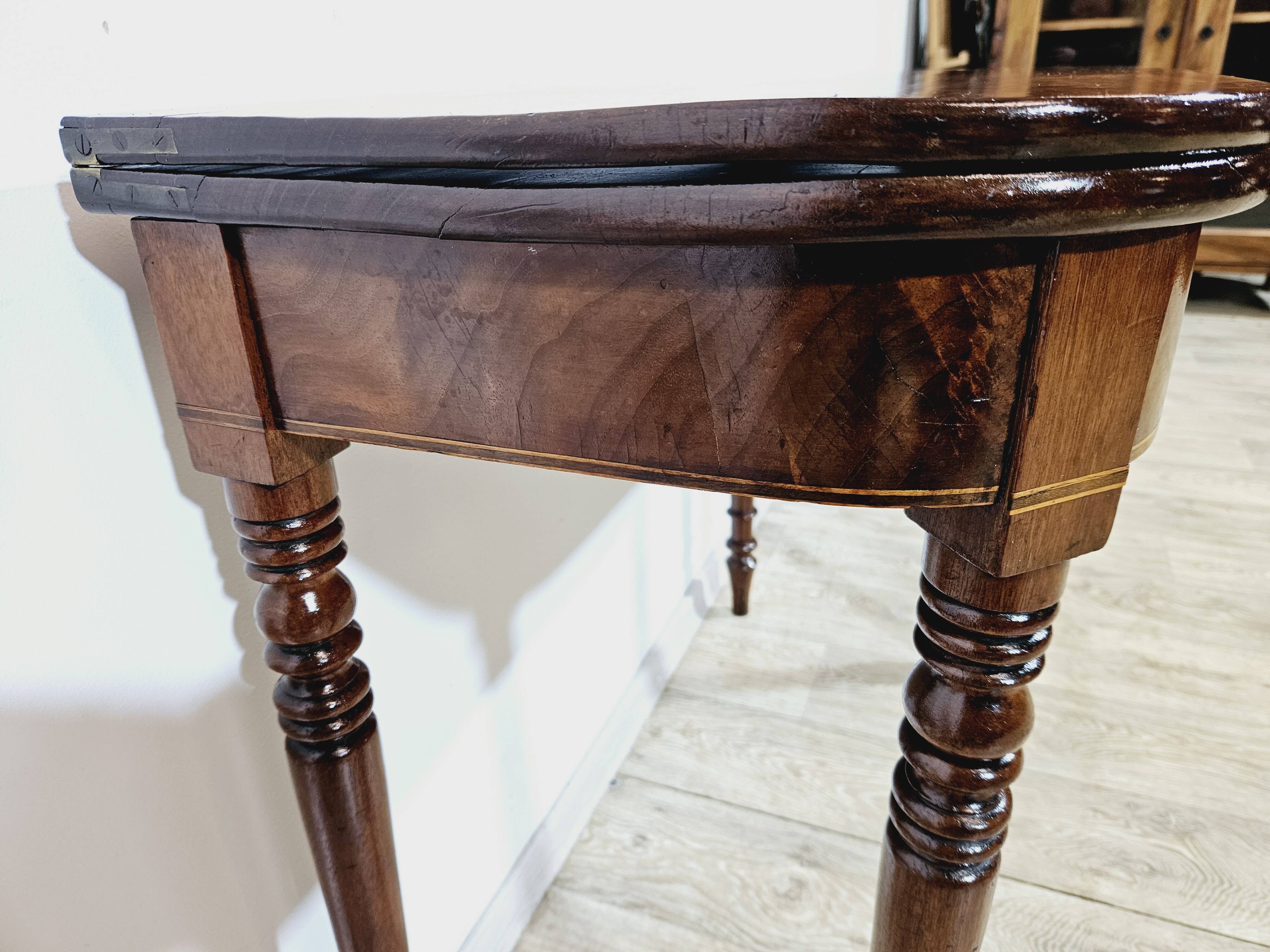 19th century Card Game Table - Mahogany, Biedermeier/Victorian style