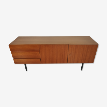 Enfilade vintage scandinave teck et métal, années 60