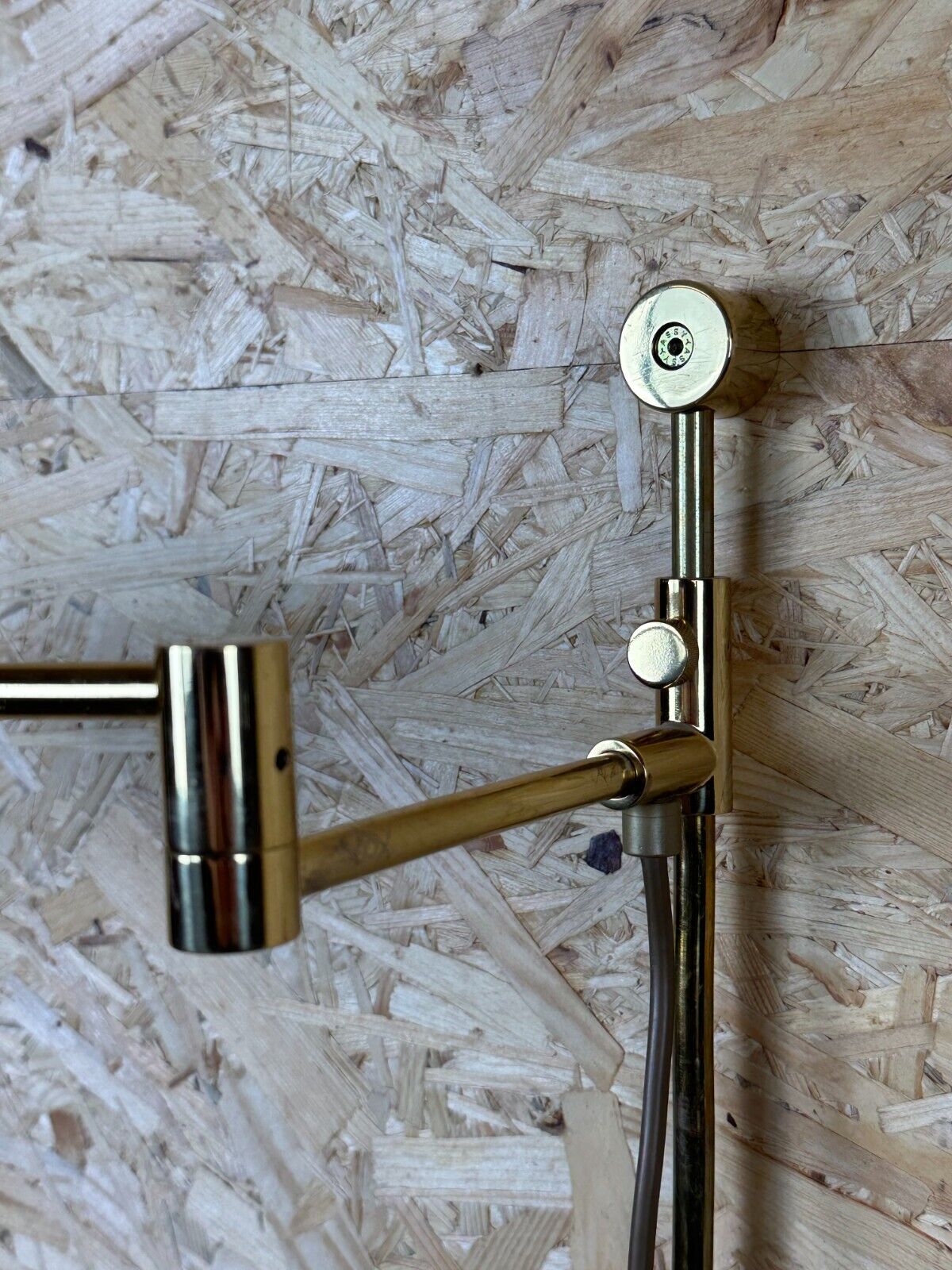60s 70s wall lamp articulated brass Relco Made in Italy Design