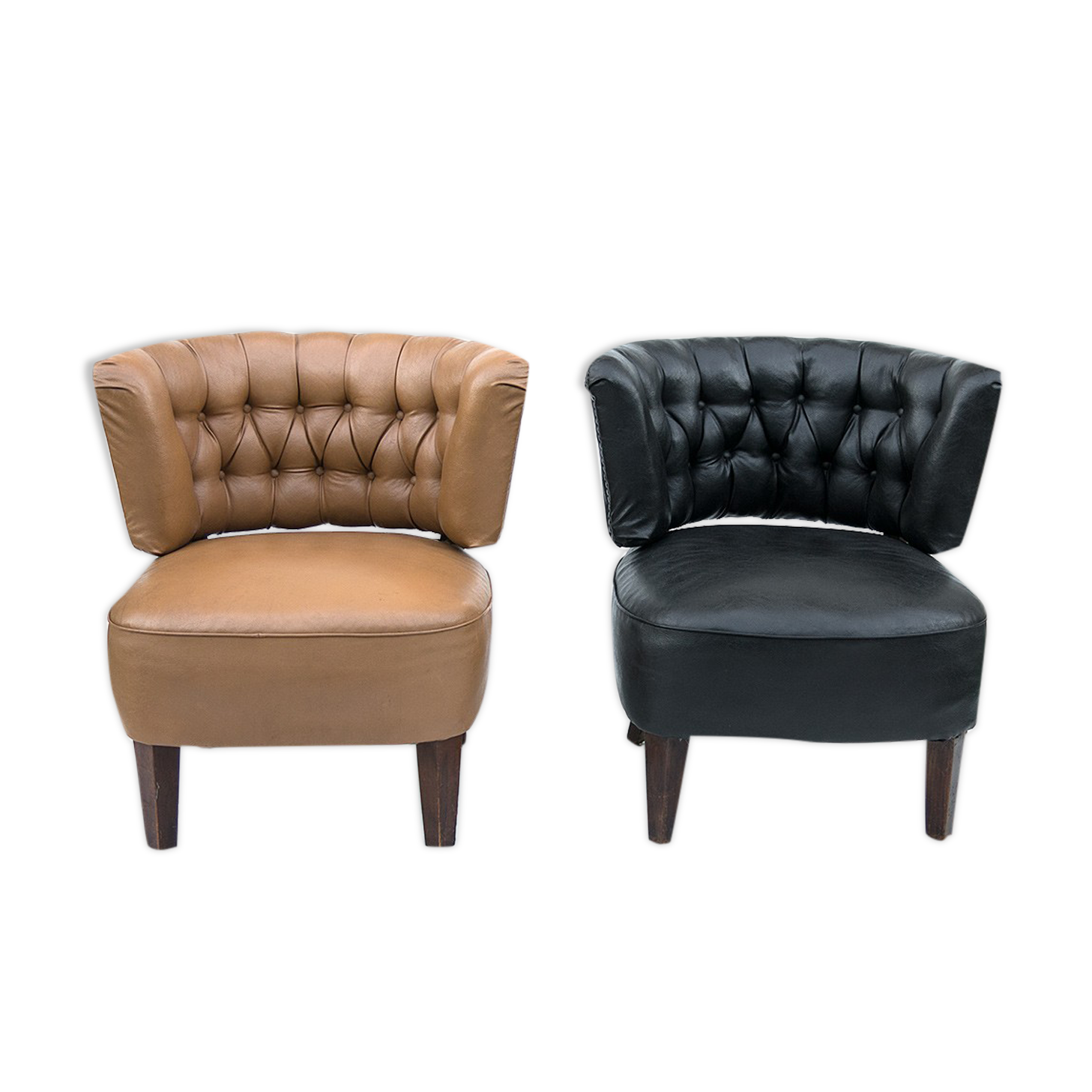 Pair of Swedish club chairs by Otto Schultz