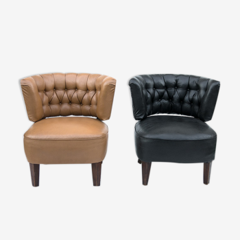 Pair of Swedish club chairs by Otto Schultz