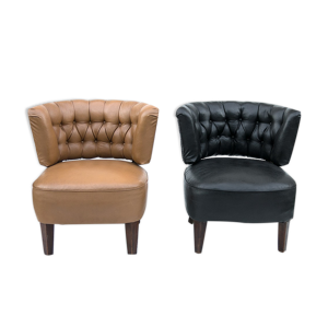 Paire de chaises de club suédoises