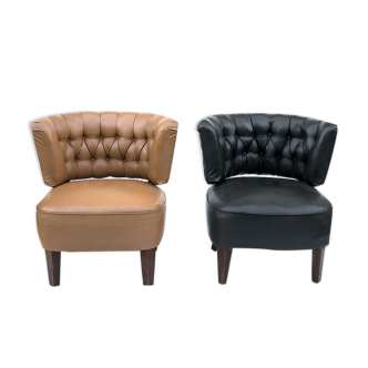 Pair of Swedish club chairs by Otto Schultz