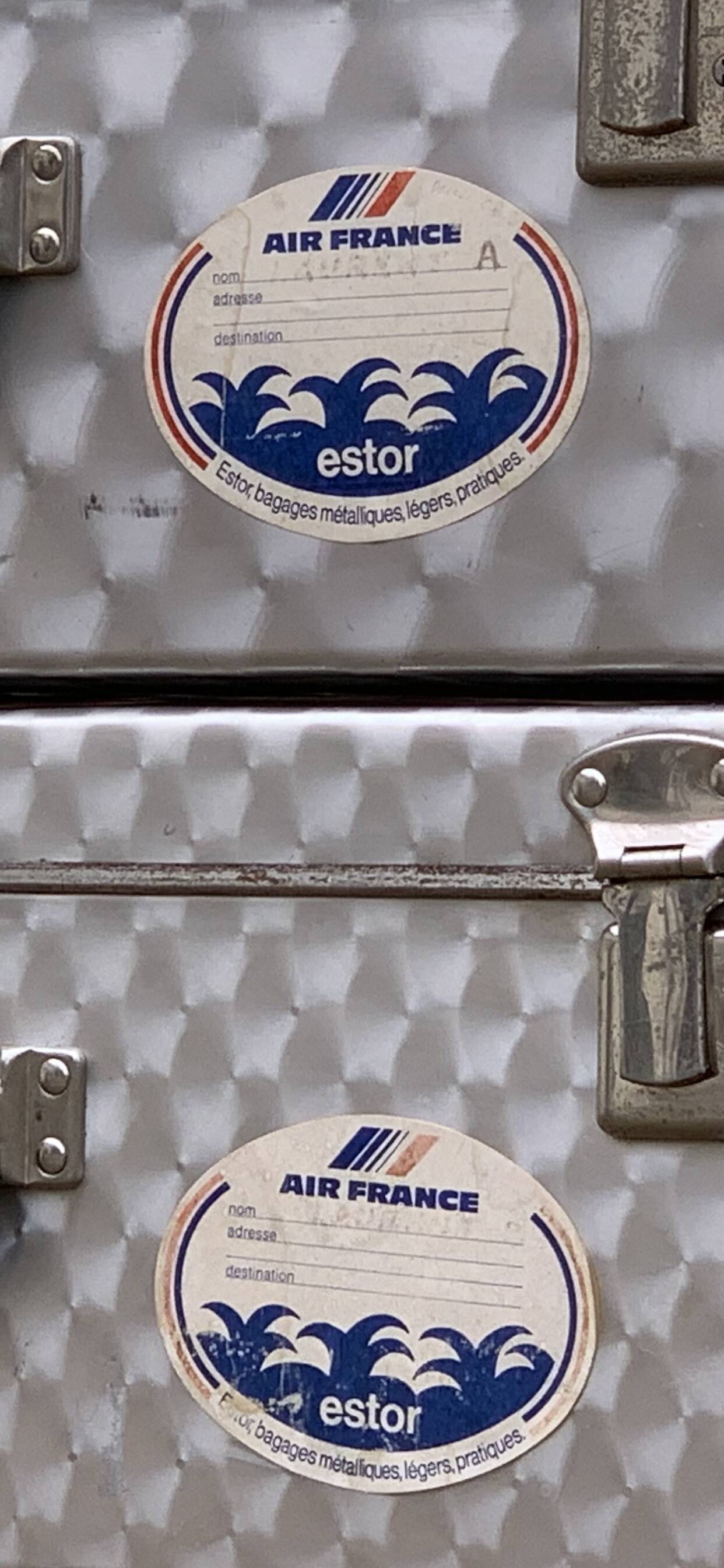 Vintage aluminum suitcases 1950