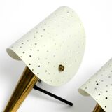 Pair of Mid Century Modern metal brass table and wall lamps by Ernest Igl