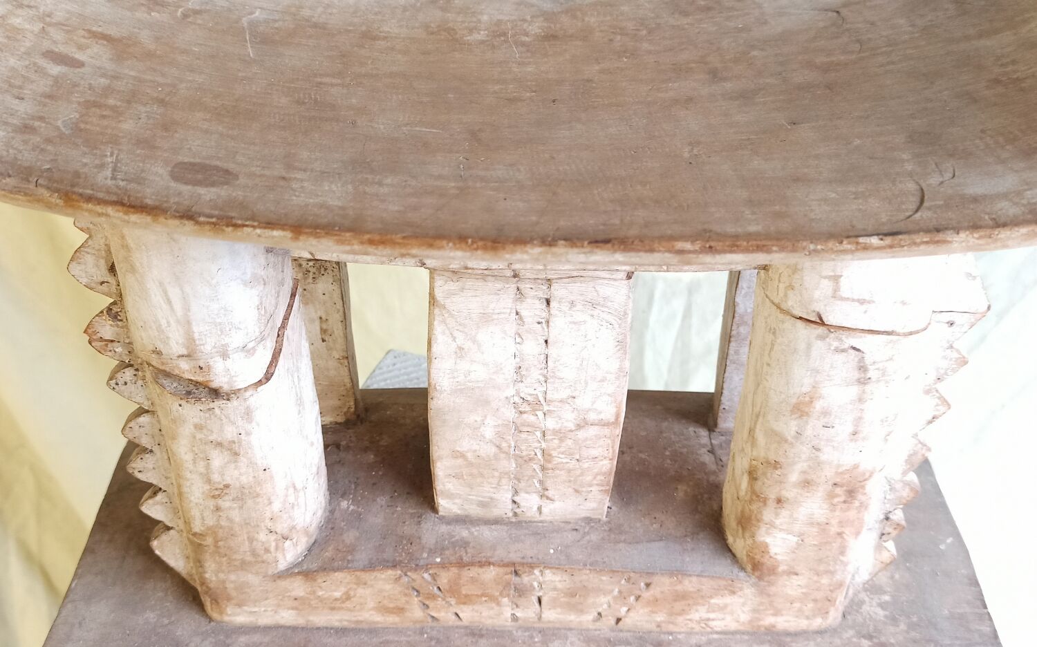 Antique wooden stool african art ashanti from ghana