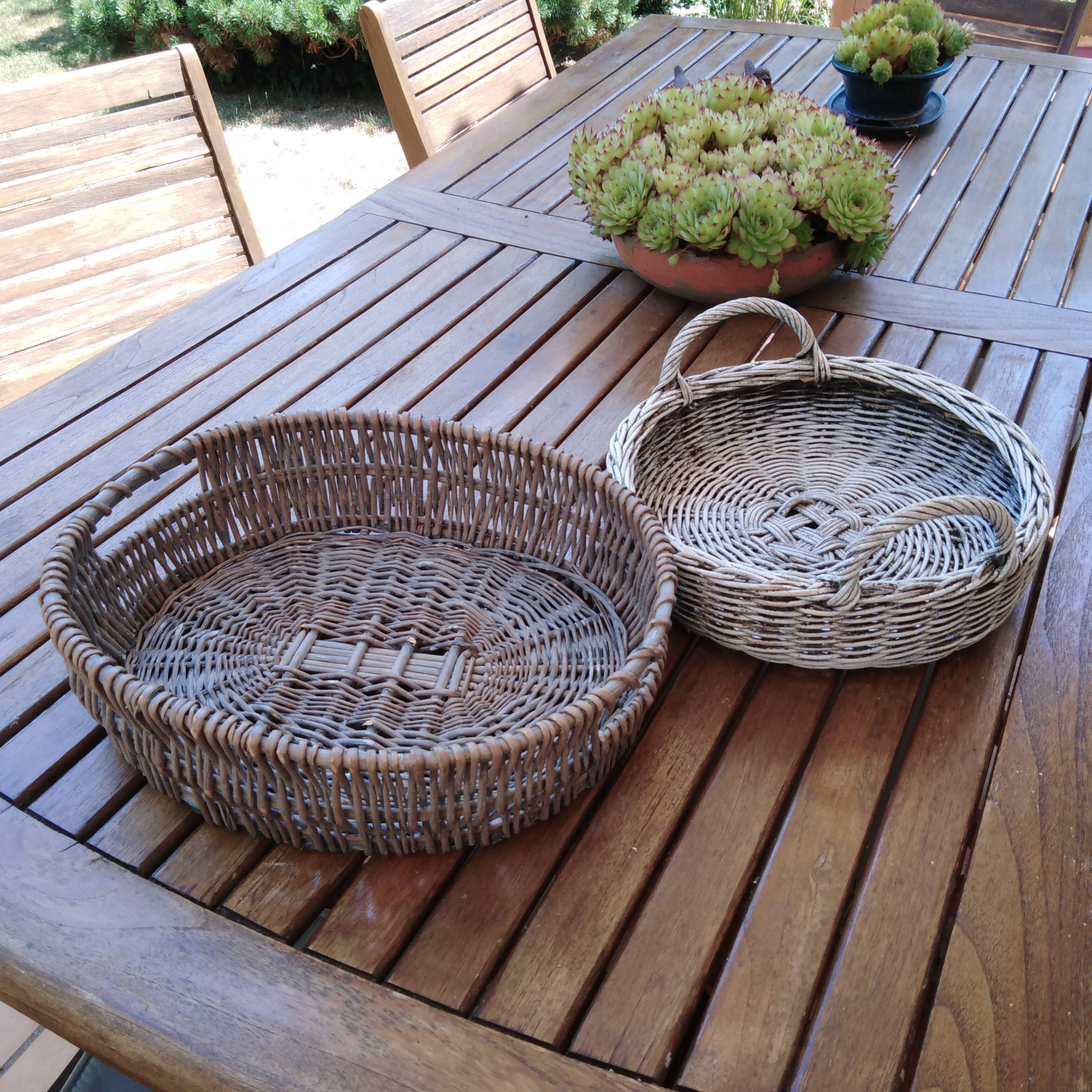Antique wicker baskets
