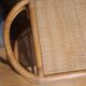 Rolling serving table rattan