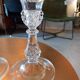 Pair of crystal candlesticks.