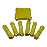 Vintage knife holder and bottle underside