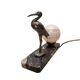 French Art Deco Lamp With A Heron, 1920/30s