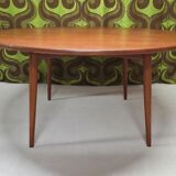 1960 stamped round teak dining table