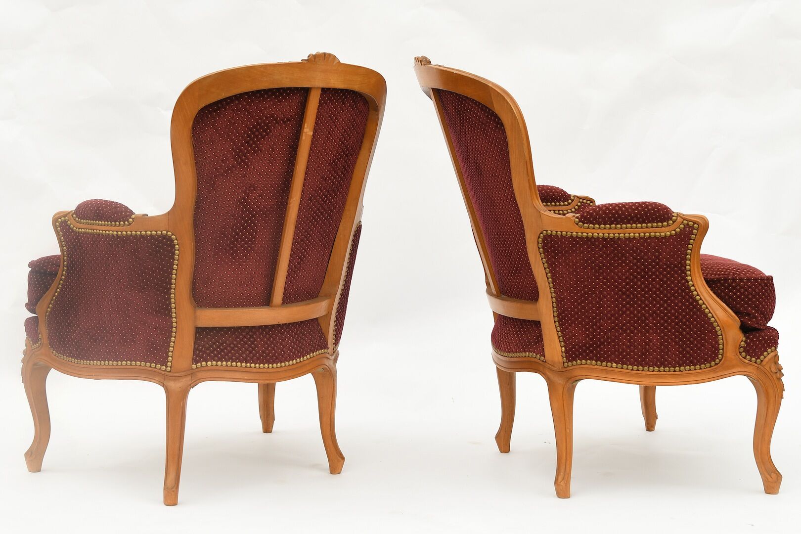 Pair of Louis XV-style shepherdess chairs