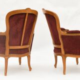 Pair of Louis XV-style shepherdess chairs