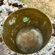 Persian Brass Champagne Bucket, Hand Engraved Ram Head Handles