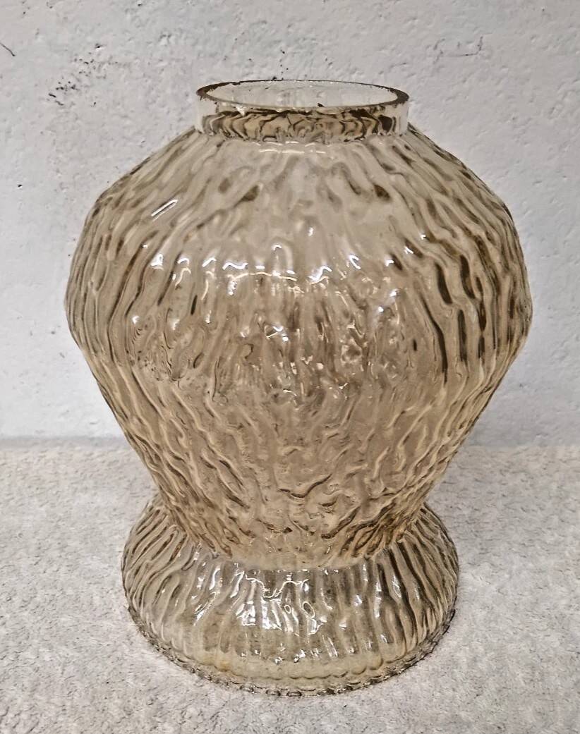 Vintage Amber Cut Glass Lampshade