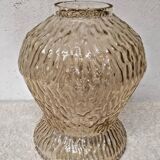 Vintage Amber Cut Glass Lampshade