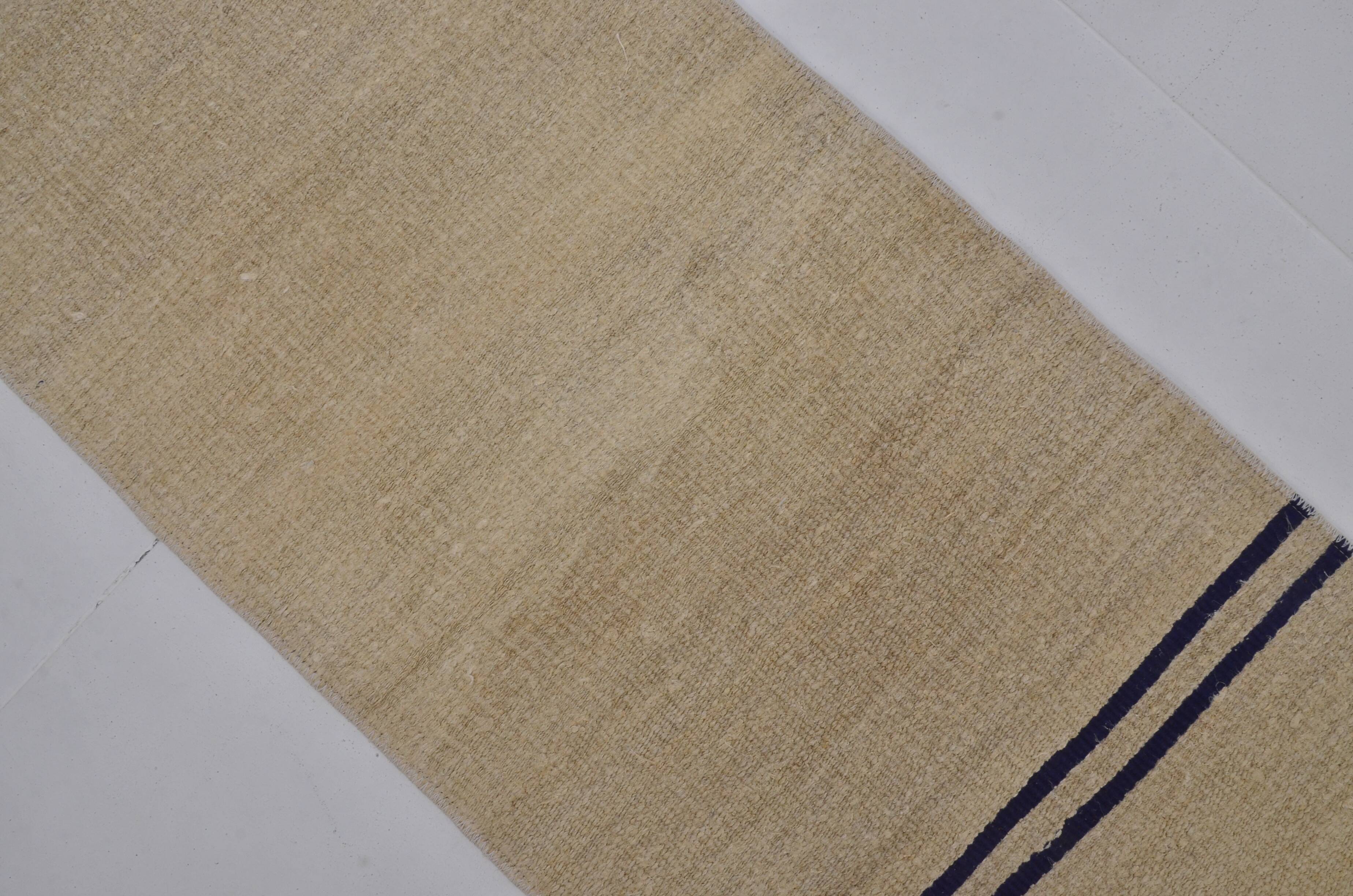 Off White Anatolian Hemp Kilim sku 3928