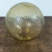 Globe abat-jour vintage en verre texturé ambré