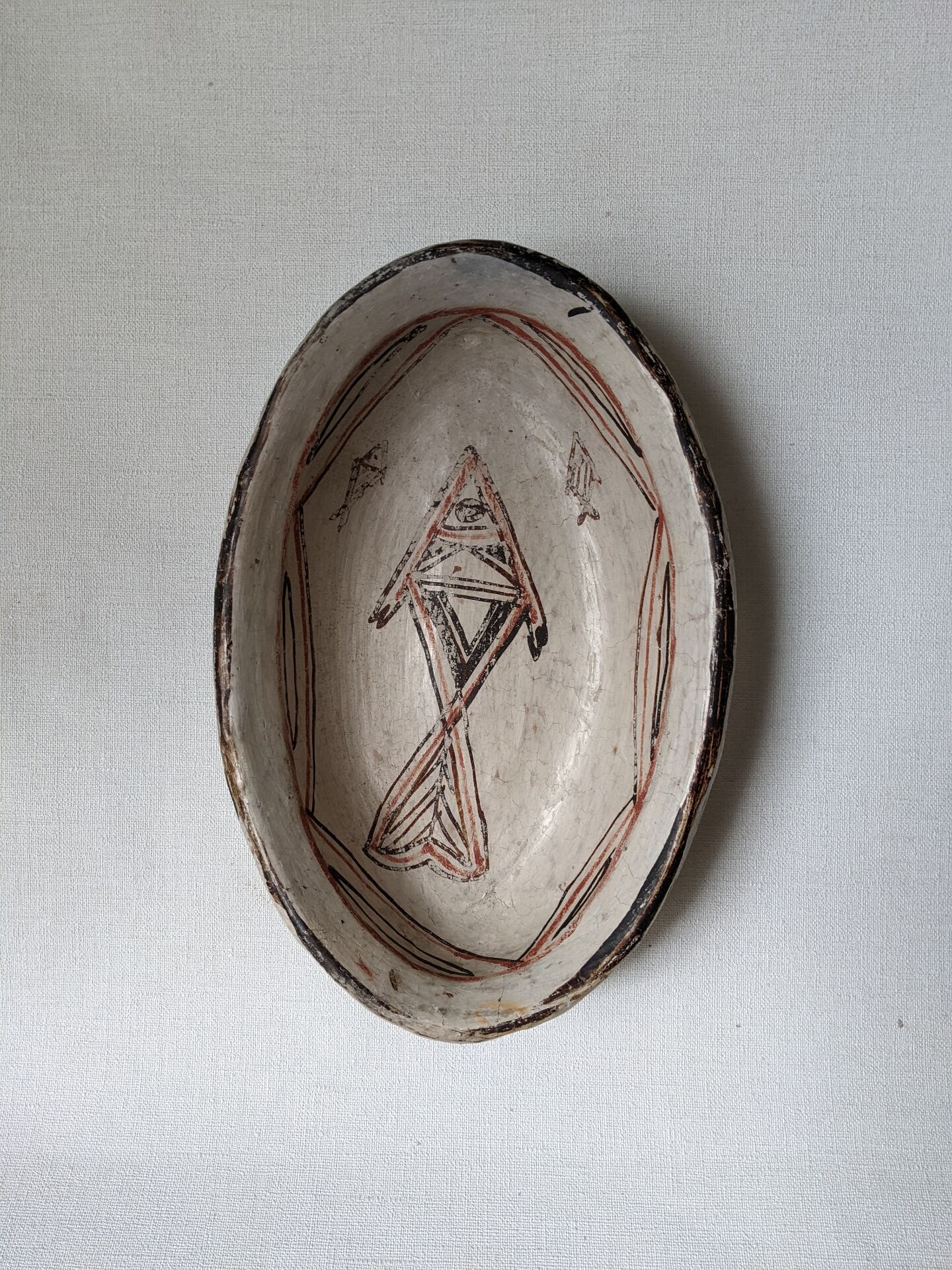 Kabyle handmade ceramic oval plate