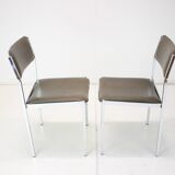 Ensemble de deux chaises chromées, années 1970