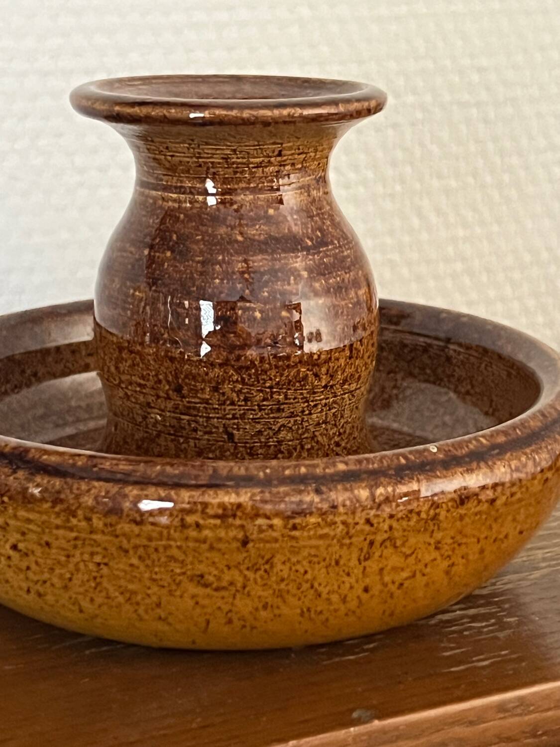 Vintage signed candle holder