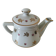 Porcelain teapot Louis Lourioux, decorated with roses and pyroluxe gilding.