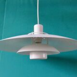 Large white suspension with cups. "Form Light" Denmark 1970