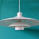 Large white suspension with cups. "Form Light" Denmark 1970