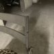 Pair of folding chairs from the 80s with leopard print seats.
