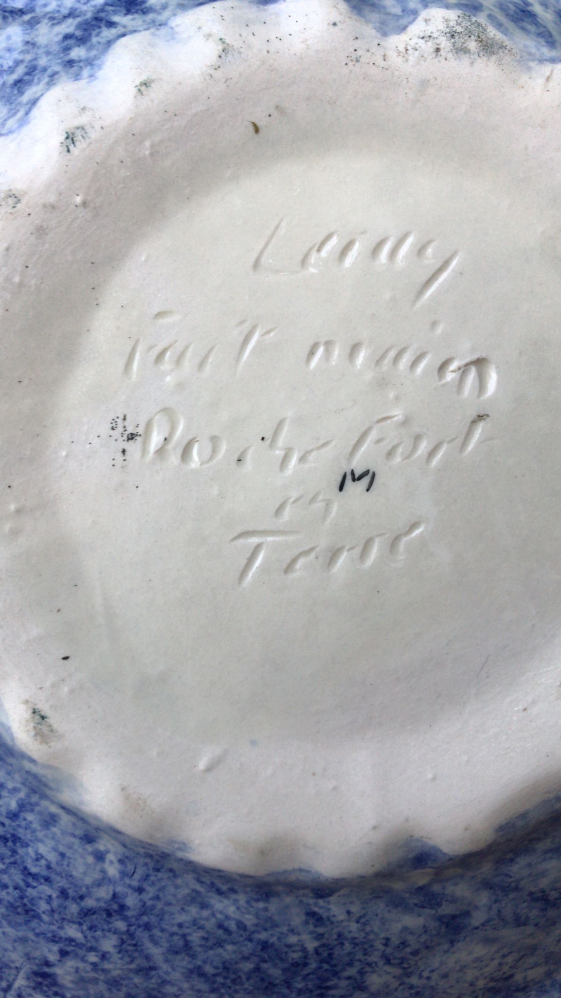 Rochefort earthenware plate