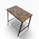Vintage metal side table/plant table with ceramic accent