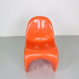 Orange Original Panton S Chairs by Verner Panton for Herman Miller, 1968