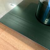 Table basse carrée verre et bakélite