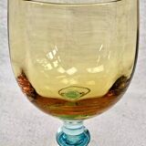 6 old two-tone George Sand wine glasses