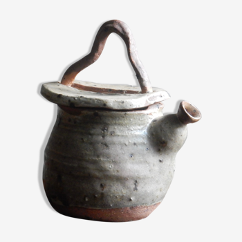 Homemade teapot in pyrity sandstone